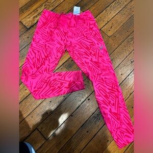 ASICS running pants, leggings, yoga pants size small. Pink/Red